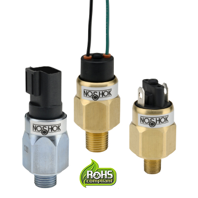 100 Series Mechanical Compact Pressure Switch, Zinc-Nickel Plated Steel Wetted Materials, BUNA-N Diaphragm, 1 SPST, Normally Open, 1/8" NPT Male, 3,000 psig to 6,000 psig (9,000 psig)