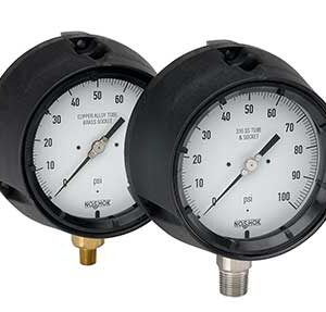 Vacuum Gauge, 4.5" Process Gauge, 316SS Internals, 30 vac, 1/4 NPT Male Bottom Conn, Glycerin Filled