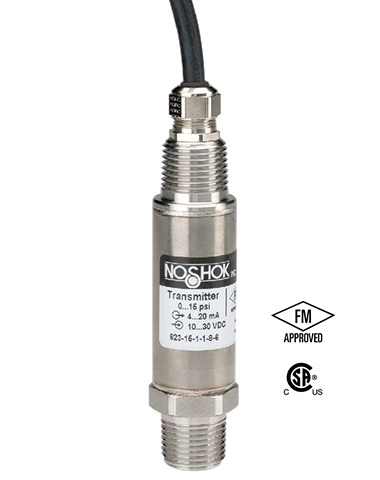 Non-Incendive Pressure Transmitter, -30 inHg to 30 psig, 0.25% Accuracy (BFSL), 4 mA to 20 mA Output, 1/2 NPT Male, 1/2 NPT Conduit w/ 6 ft Cable Attached