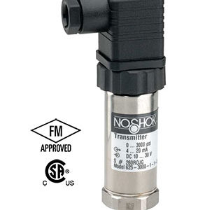 Intrinsically Safe Pressure Transmitter, 0 psig to 750 psig, 0.25% Accuracy (BFSL), 4 mA to 20 mA Output, G1/2B Front Flush, Hirschmann