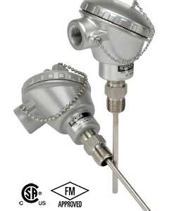 915 Series with Transmitter RTD, -50°F to 750°F, Class B Accuracy, PT100 Element, Single, 3-Wire, 4 mA to 20 mA, 2-wire, Upscale Burnout Output, 1/2" NPT Male, Connection head w/1/2" NPT Conduit, Stainless Steel Connection Head, 2.5" Stem Length, 1/4"Stem Dia.