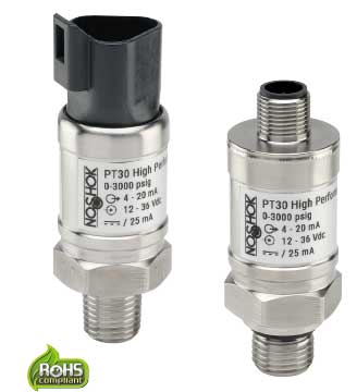 High Performance Fixed Range Pressure Transmitter, 0 to 750 psi gauge, ±0.25% of span, non-linearity best fit straight line per IEC 61298-2 at reference conditions, 0 Vdc to 10 Vdc, 3-wire, 1/2 NPT male, Deutsch 4 pin (DT04-4P)